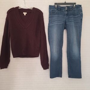Ellie Dark Blue Women's Jeans 4 & XS Nwt Sweater